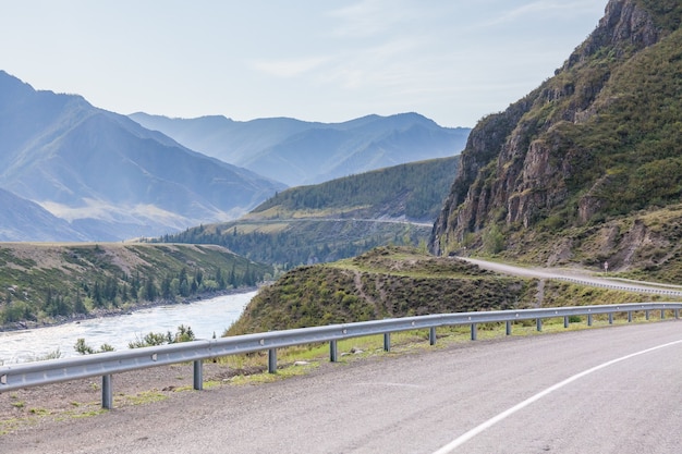 Summer in Altai Russia, road to Altai Mountains