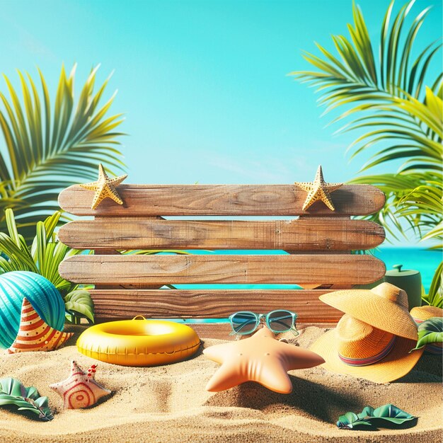 Summer background in realistic style