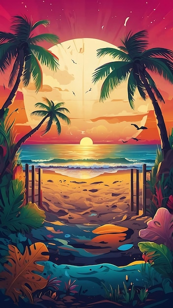 summer background with copy space