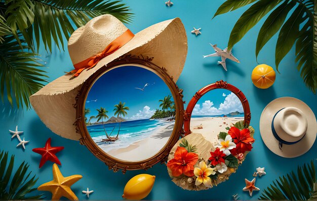 summer beach background copy space