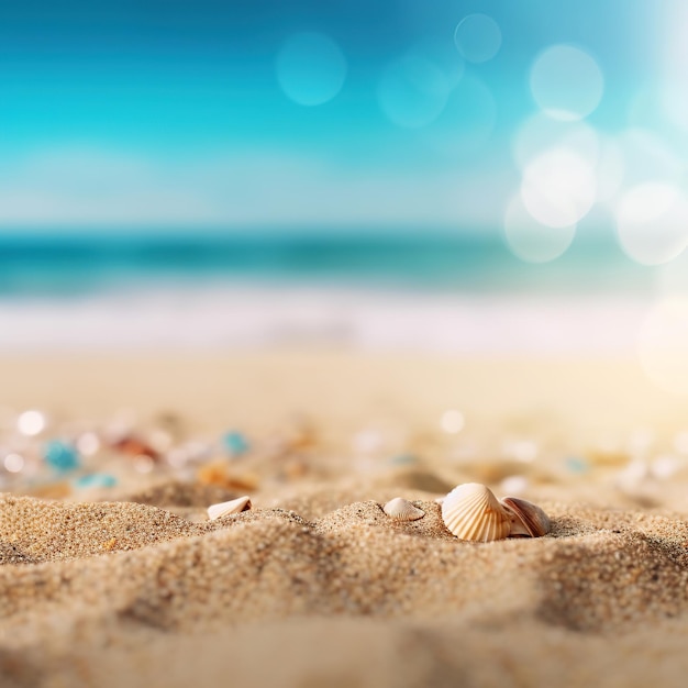 summer beach background shot in bokeh style