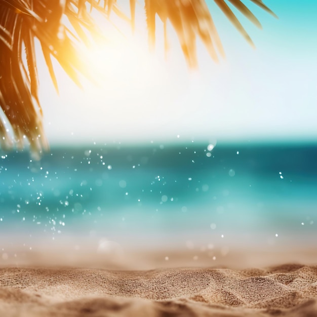 summer beach background shot in bokeh style