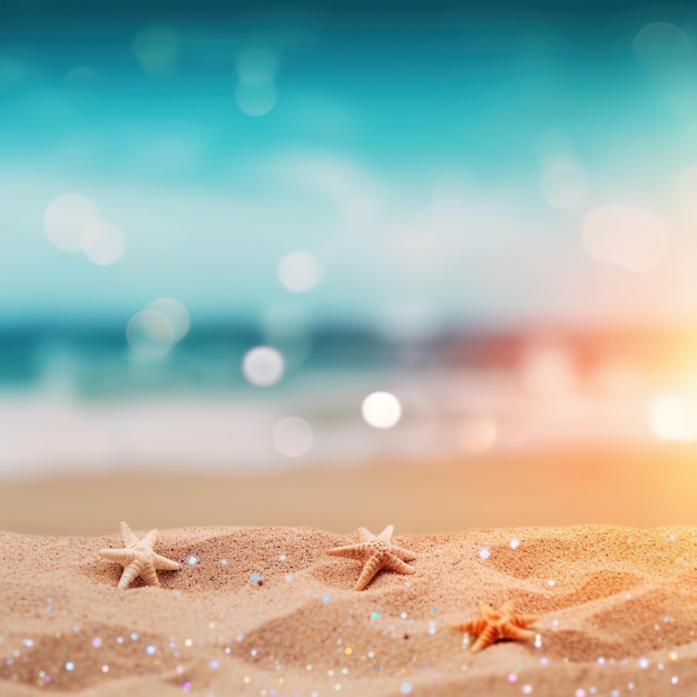 summer beach background shot in bokeh style