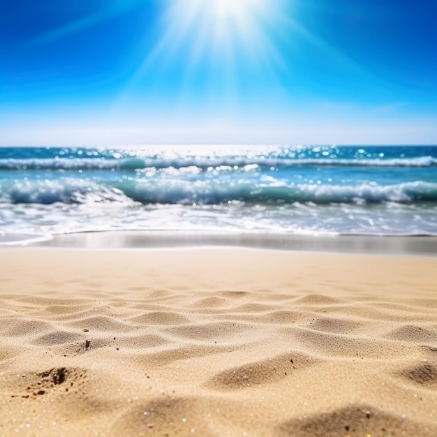 Summer beach backgroundBeach and sunshine with blue sky