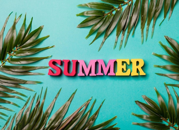 Summer Beach Elements And Summer Text Effect Background ai generated