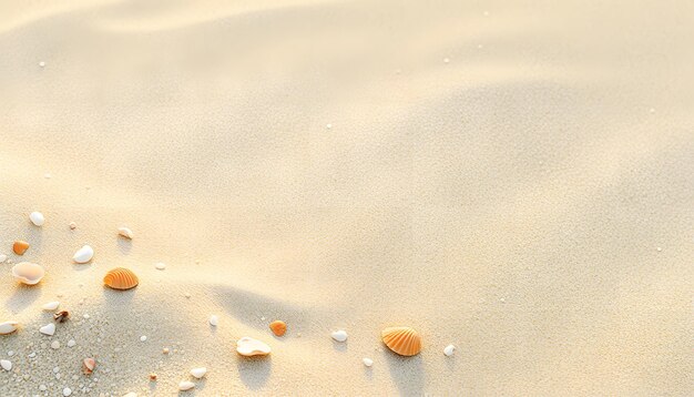 Photo in the summer the beach sand dune and shell fragments create a picturesque landscape with ample