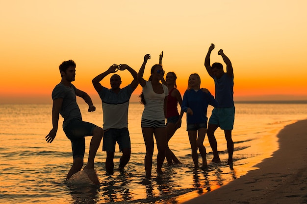 Summer beach weekend fun friendship young friends