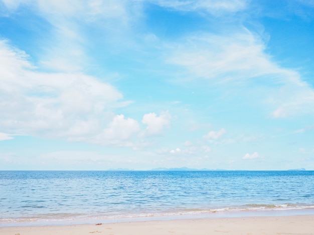 Summer beach with blue sky 