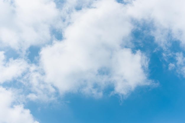 Summer blue sky clouds background Beauty clear cloudy in sunshine calm bright summer air background