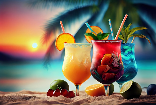 Summer coctails by the sea