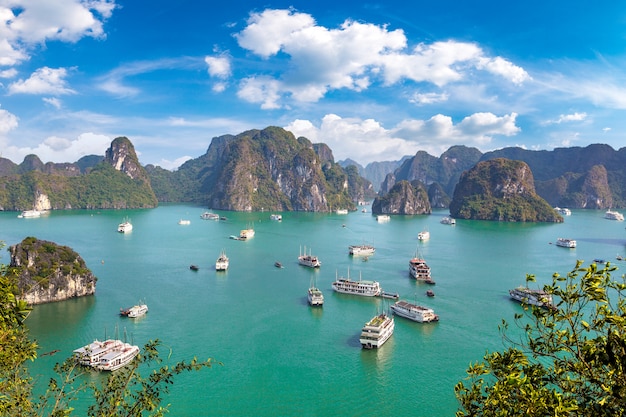 A summer day in Halong bay in Vietnam