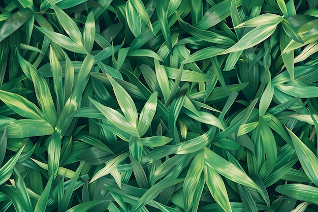 Summer Essence Seamless Green Grass Pattern AI Image