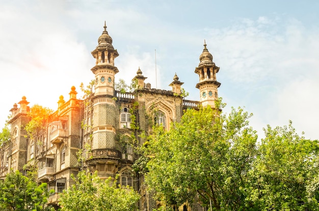 Summer evening and historical British architecture in Mumbai India