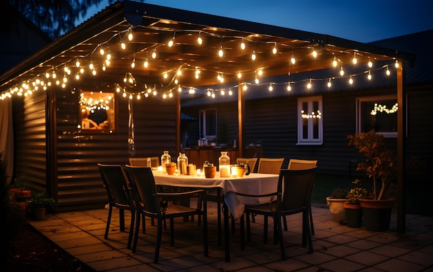 Summer evening on the terrace