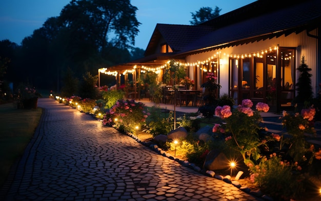 Summer evening on the terrace