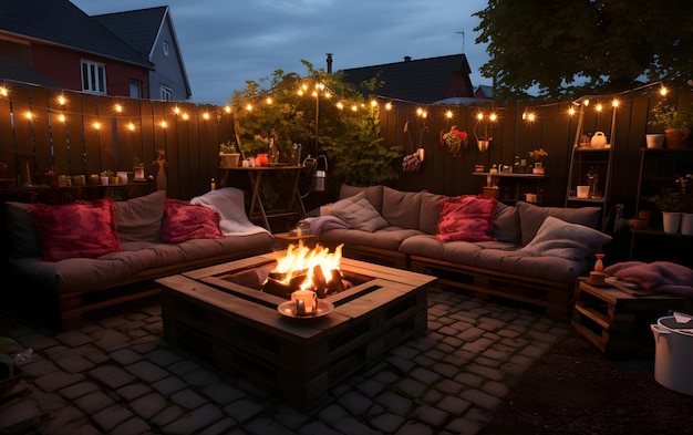 Summer evening on the terrace