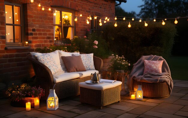 Summer evening on the terrace