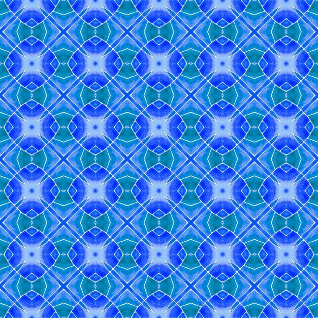 Summer exotic seamless border. Blue incredible boho chic summer design. Textile ready posh print, swimwear fabric, wallpaper, wrapping. Exotic seamless pattern.