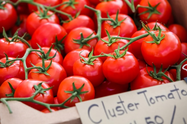 Summer farmers market on Main Street in Parker, Colorado.