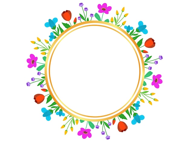 Summer Flower Frame Background