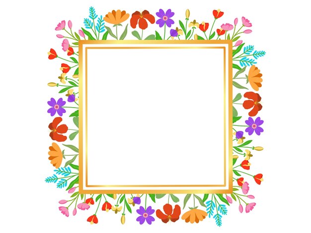 Summer Flower Frame Background