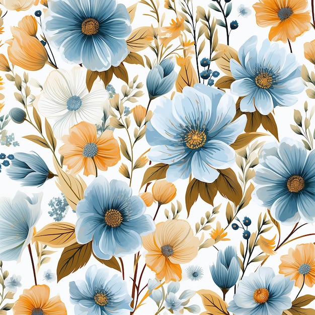 Summer flower pattern photo