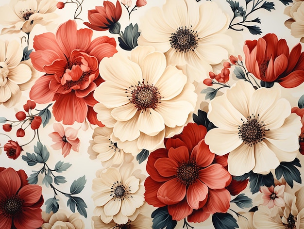 Summer flower pattern photo