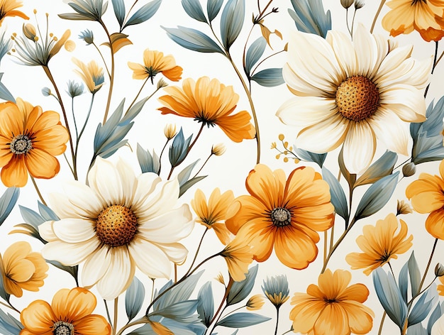 Summer flower pattern photo