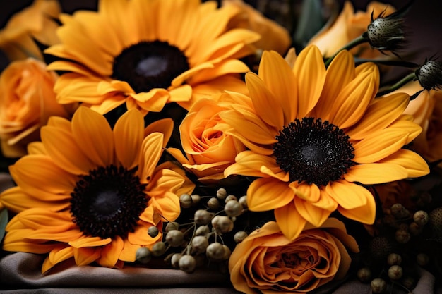 Summer flowers elegant black sunflower a sunflower desert flowers ranunculus flower