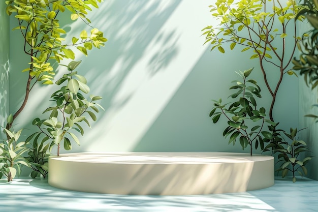 Summer Foliage and a Circular Platform