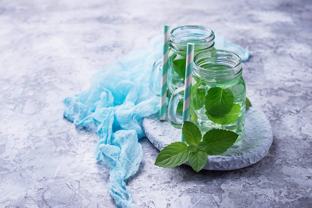 Summer fresh mint drink