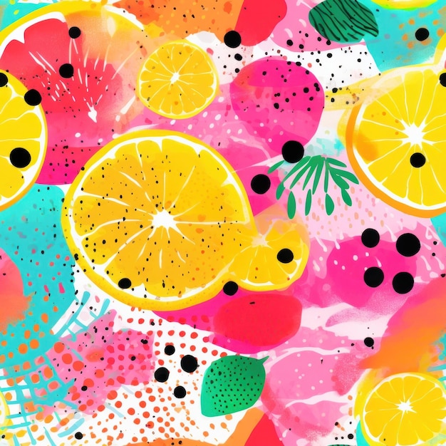 Photo summer of fruits pattern backgrounds abstract