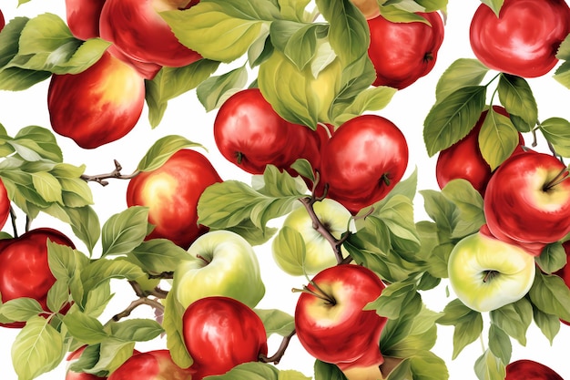 Summer Fruits Seamless Pattern Ai generative