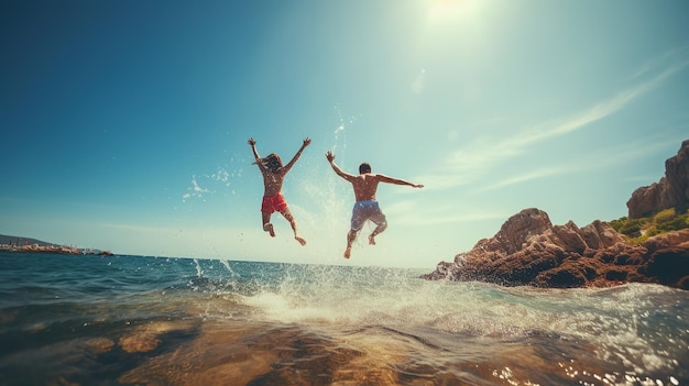 Photo summer fun in the sea