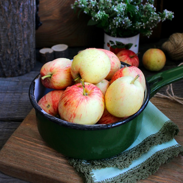 Summer garden apples mint