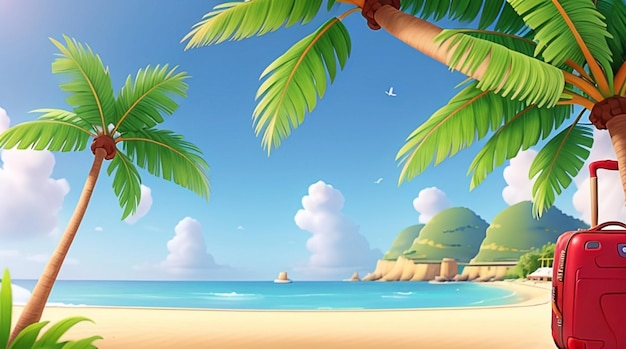 summer holiday illustration Background