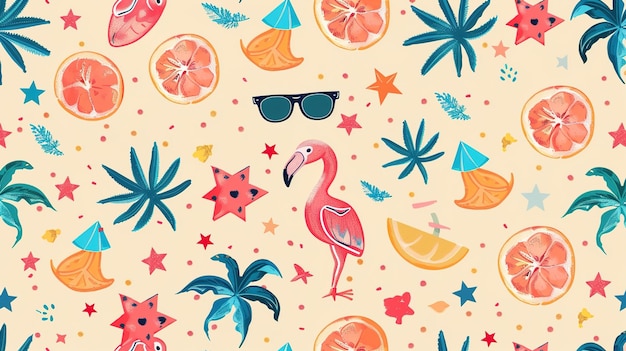 Photo summer holiday style wallpaper