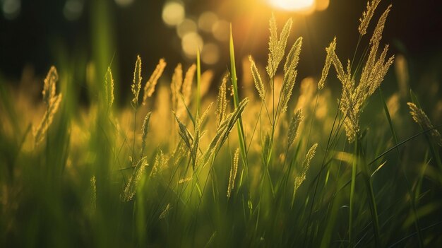 Summer Light Grass Silhouette