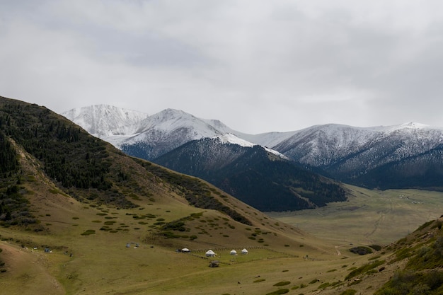 Summer mountain landscape Kyrgyzstan mountains IssykKul region