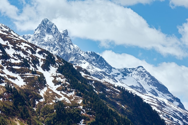 Summer mountain view(Warth, Vorarlberg, Austria).