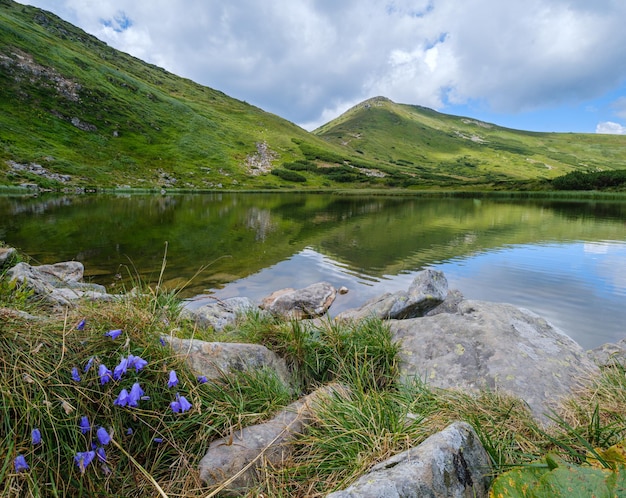 Summer Nesamovyte lake landscape Chornohora ridge Carpathian mountains Ukraine