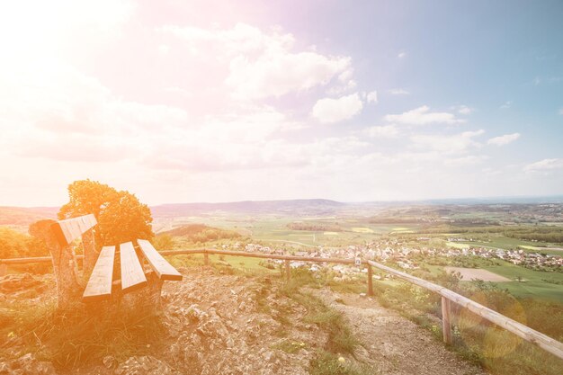 Summer panorama of mountains in the Europe