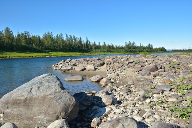 Summer in the Polar Urals the river Sob