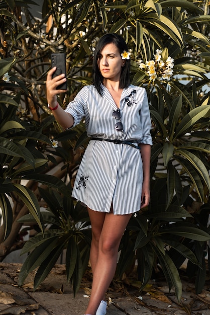 Summer portrait of a young woman