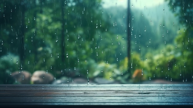 Summer rainy background Illustration AI Generative