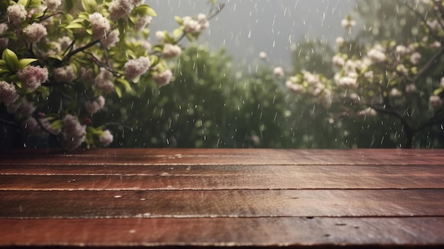 Summer rainy background Illustration AI GenerativexA