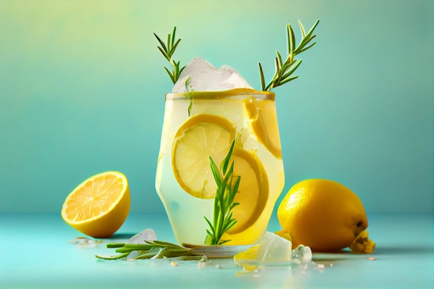 Summer refreshing lemonade drink