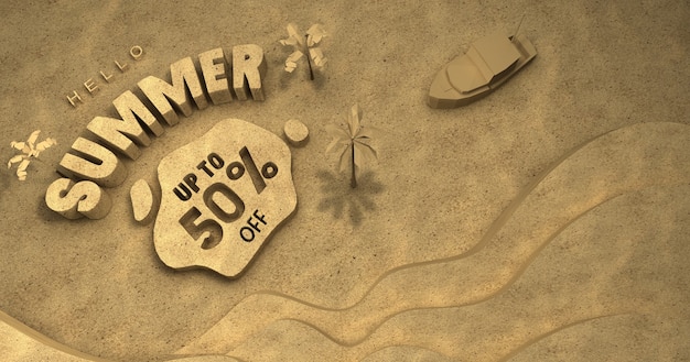 Summer sale 3d poster