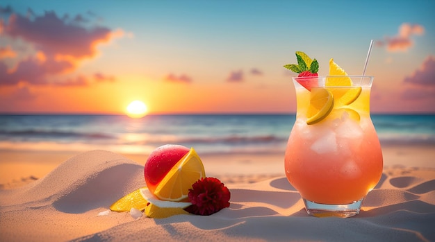 Summer sandy and wavy beach background