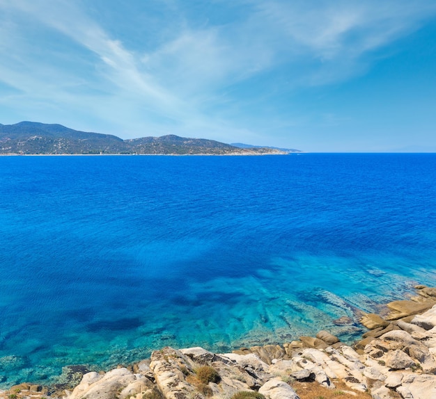 Summer sea coast Sithonia Greece